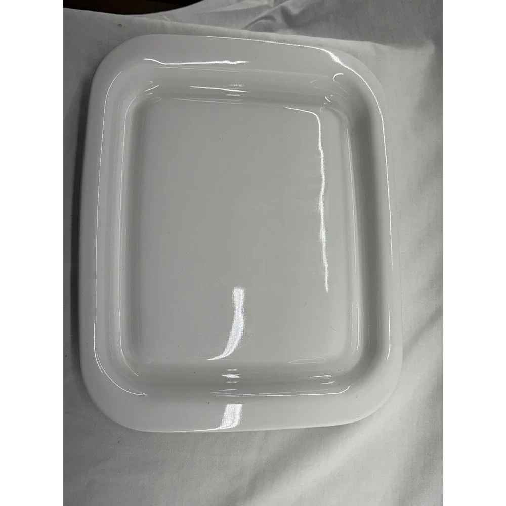 Corning Ware MW-3 Microwave Browner Grill White Rectangular Searing Pan 12x10